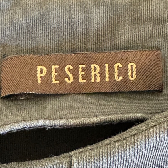 Peserico Charcoal Gray Belted Dress Made in Italy Size 10 US / IT 46 3/4 Sleeve - Picture 5 of 12